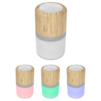 Heiwa Bamboo Bluetooth Speaker & Night Light Natural / NT - Speakers