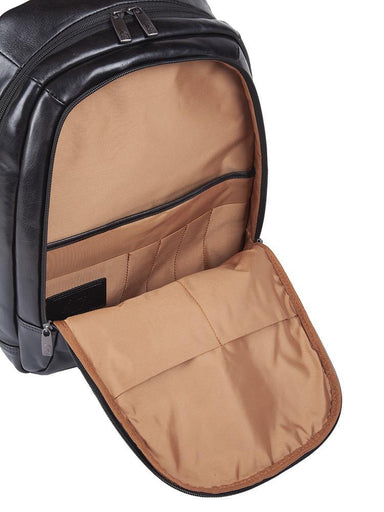 Italian Leather Casual Backpack | Black-Backpacks