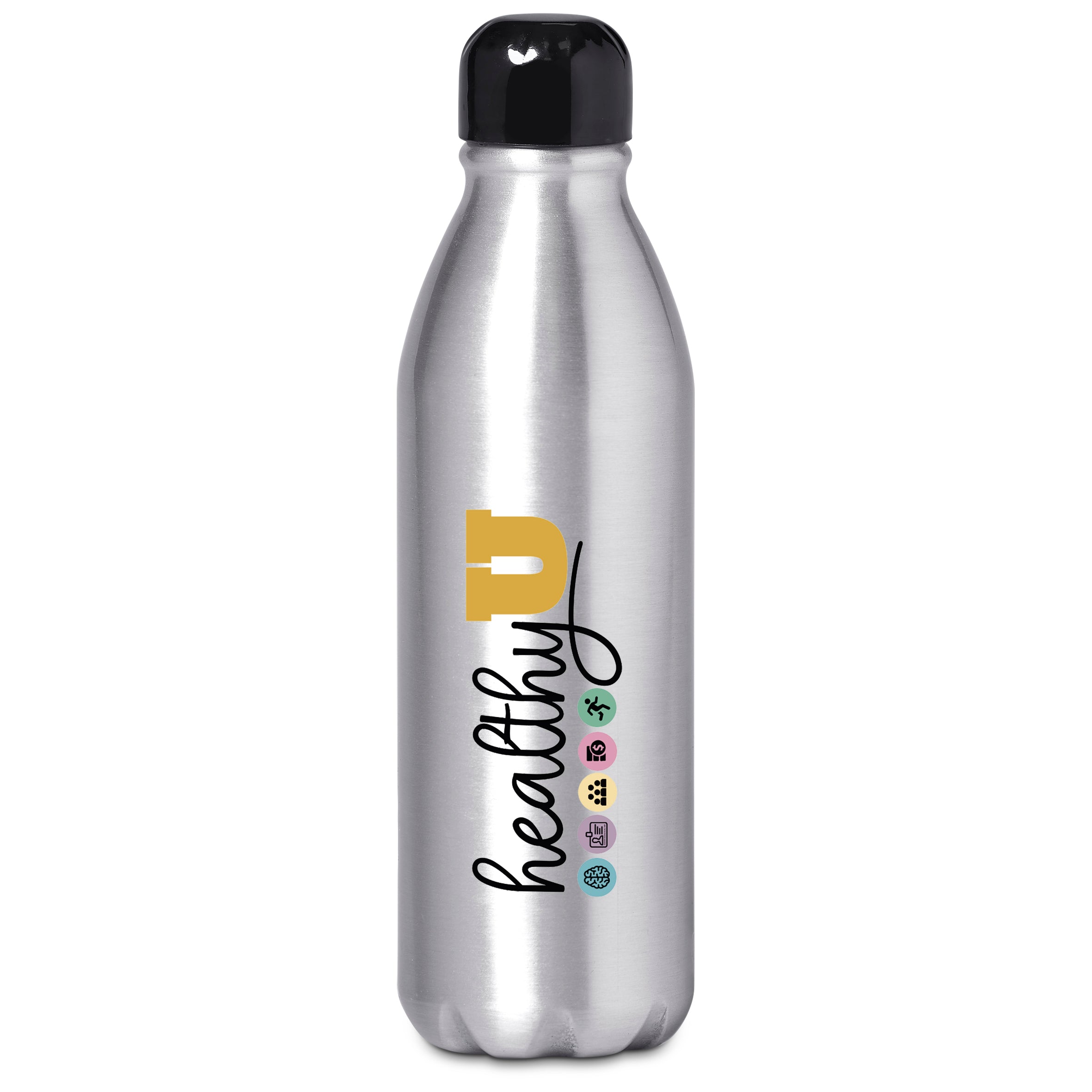 Jet Recycled Aluminium Water Bottle – 750ml Black / BL
