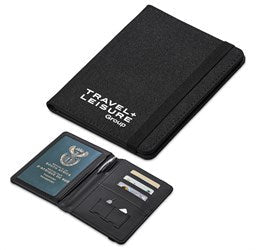 Jetset Recycled PET Passport Travel Wallet Black / BL