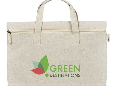 Okiyo Kaigi Cotton Document Bag-Natural-NT