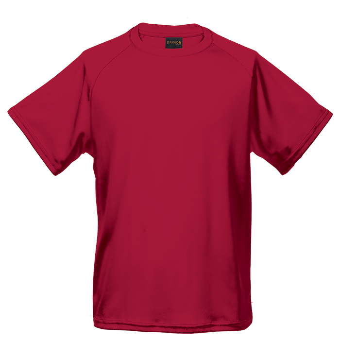 Kids Polyester T-Shirt - 135gsm Red / 5 to 6 / Regular - 
