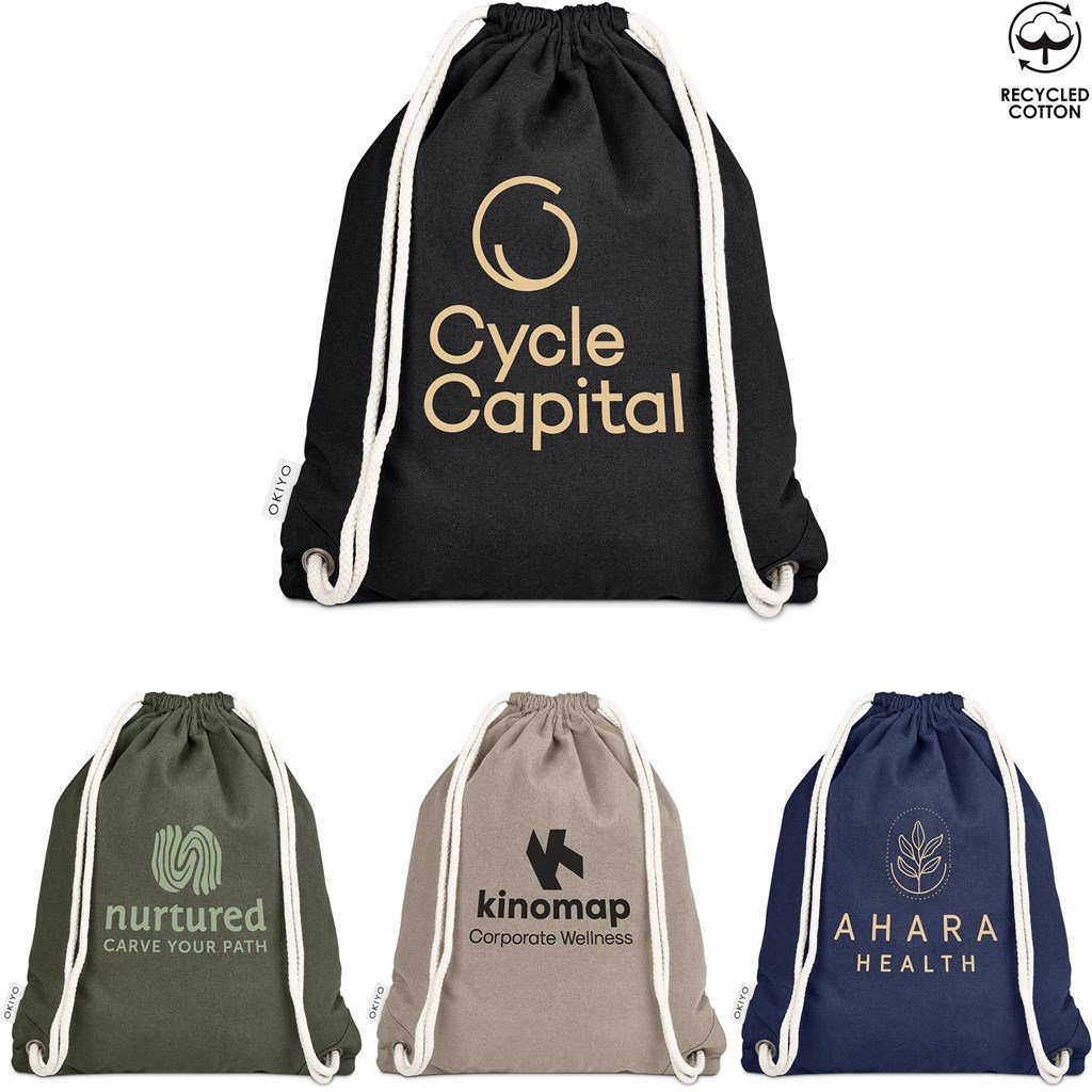 Kinchaku Recycled Canvas Drawstring Bag - Bags,Eco-Friendly Bags,Cotton Products,Bags,Recycled Bags