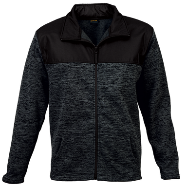 Knox Jacket (KNO-JAC) Charcoal Melange/Black / XL / Last Buy - Fleece Tops