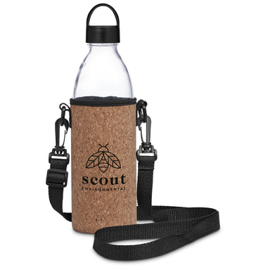 Kork Hands-Free Glass Water Bottle – 850ml Black / BL - Bottles