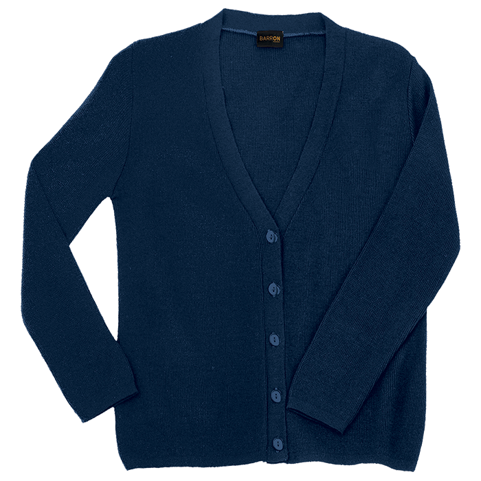 Ladies Basic Cardigan Navy / 3XL / Regular - Knitwear