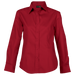 Ladies Brushed Cotton Twill Blouse Long Sleeve Red / 3XL / Regular - Shirts-Corporate