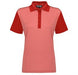 Ladies Crossfire Melange Golf Shirt-L-Red-R
