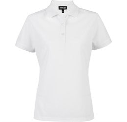Ladies Exhibit Golf Shirt-L-White-W