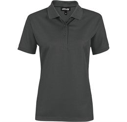 Ladies Exhibit Golf Shirt-L-Grey-GY