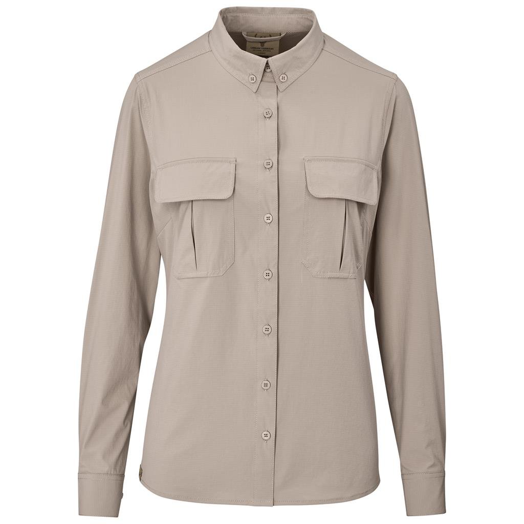 Ladies Long Sleeve Amatola Shirt S / KHAKI - New Clothing 2025,Shirts,Utility Shirts