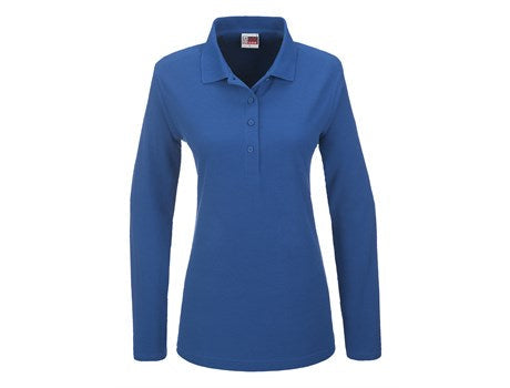 Ladies Long Sleeve Boston Golf Shirt - Black Only-