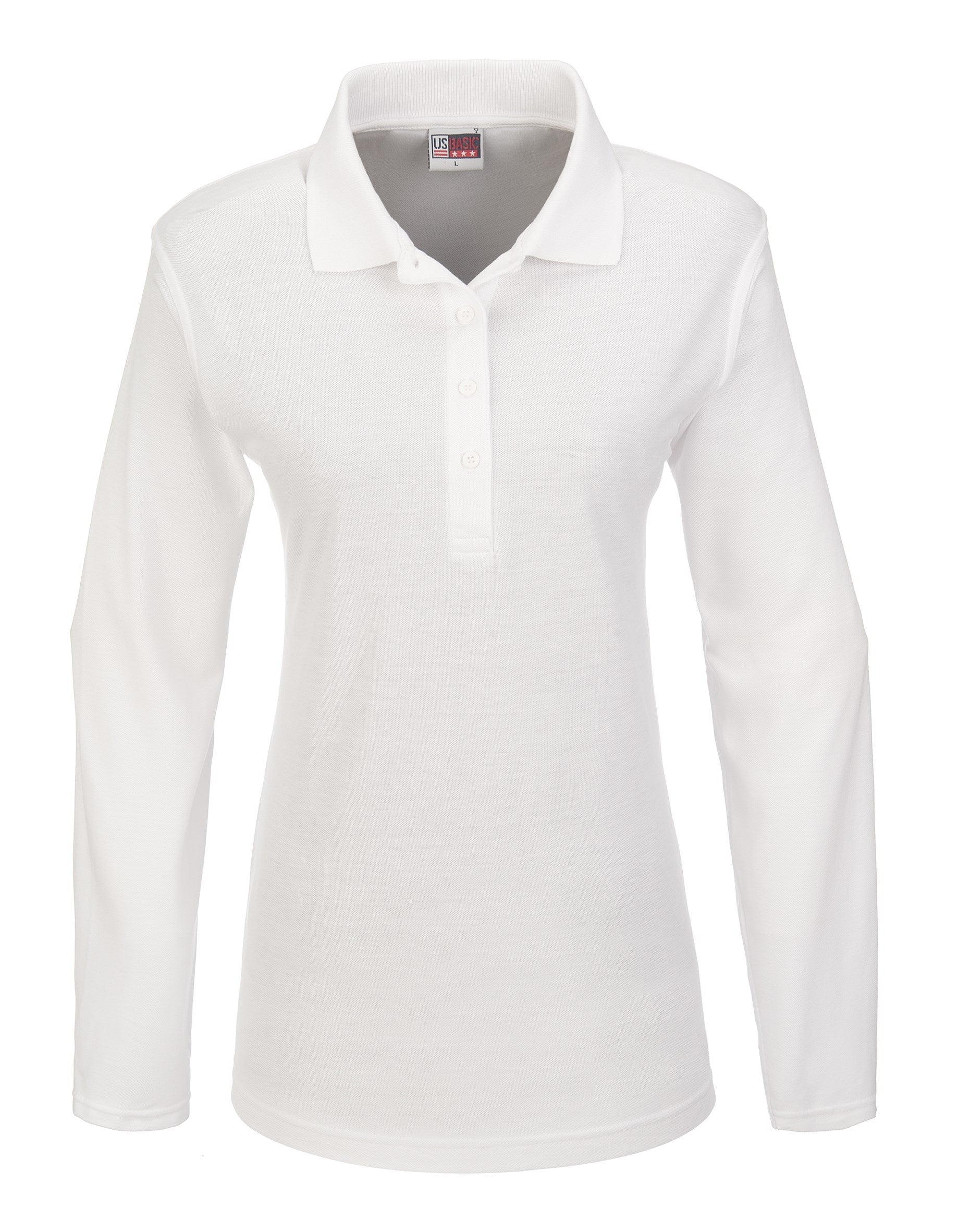 Ladies Long Sleeve Boston Golf Shirt - Black Only-