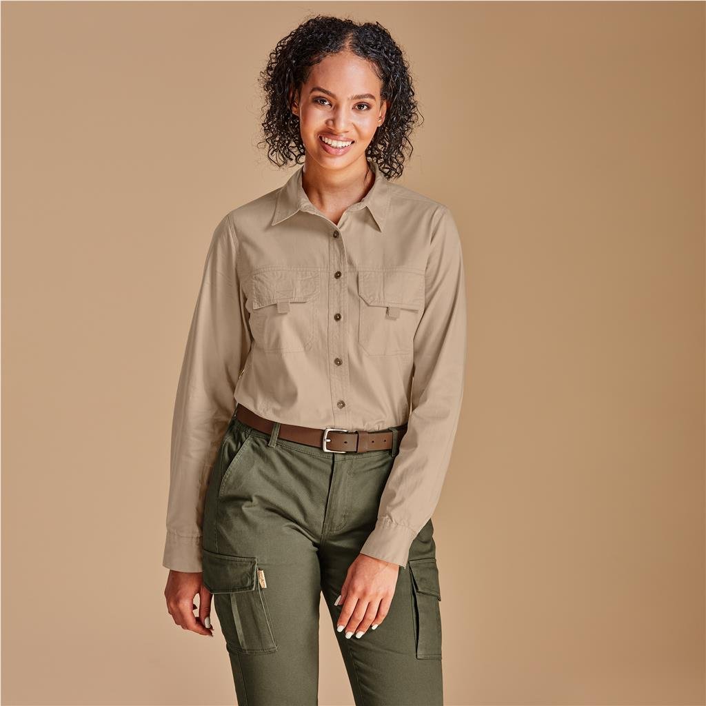 Ladies Long Sleeve Mawenzi Twill Shirt - New Clothing 2025,Shirts,Utility Shirts