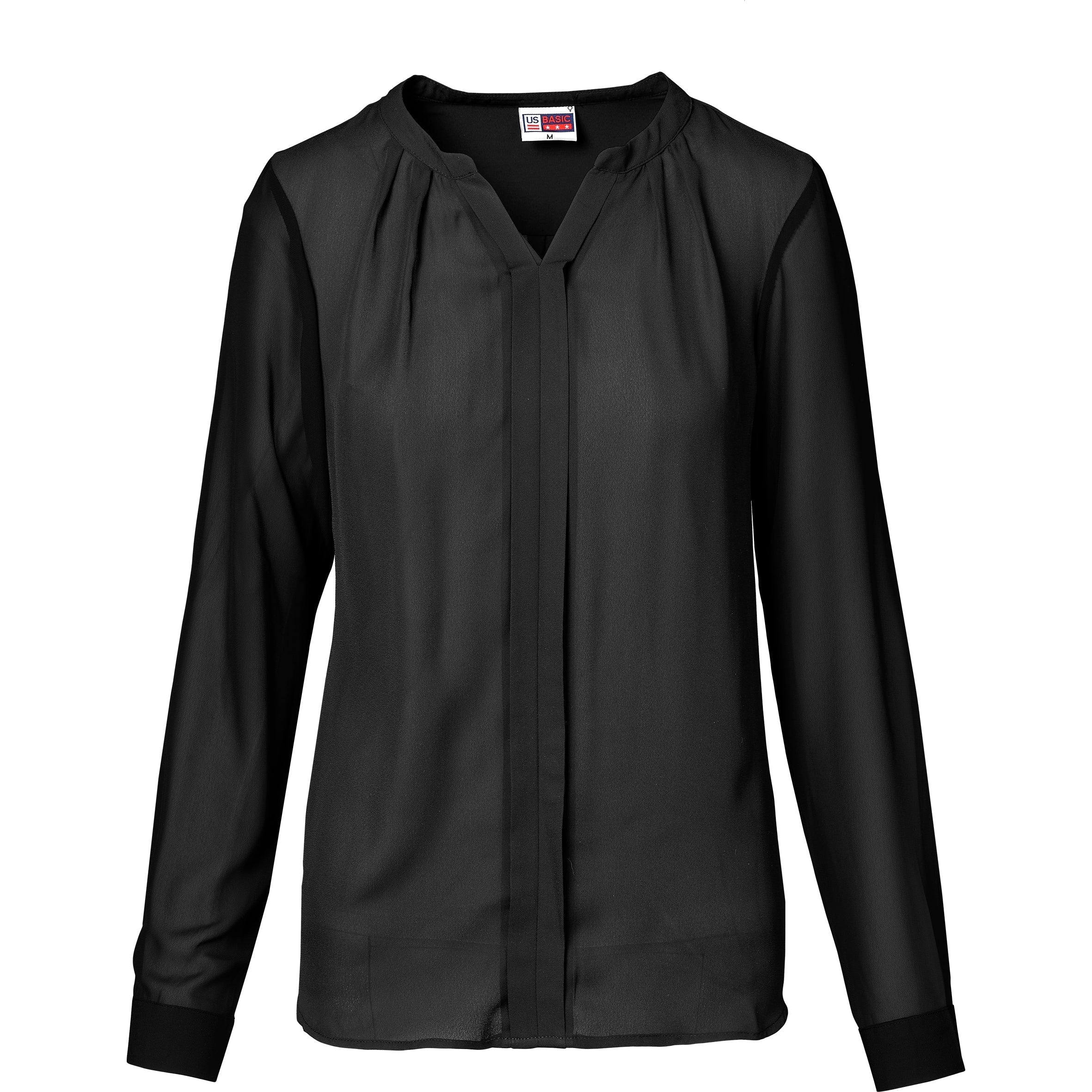 Ladies Long Sleeve Zenobia Blouse 2XL / Black / BL