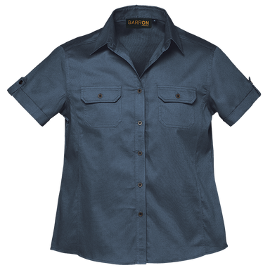 Ladies Plain Bush Shirt Airforce Blue / SML / Regular - 