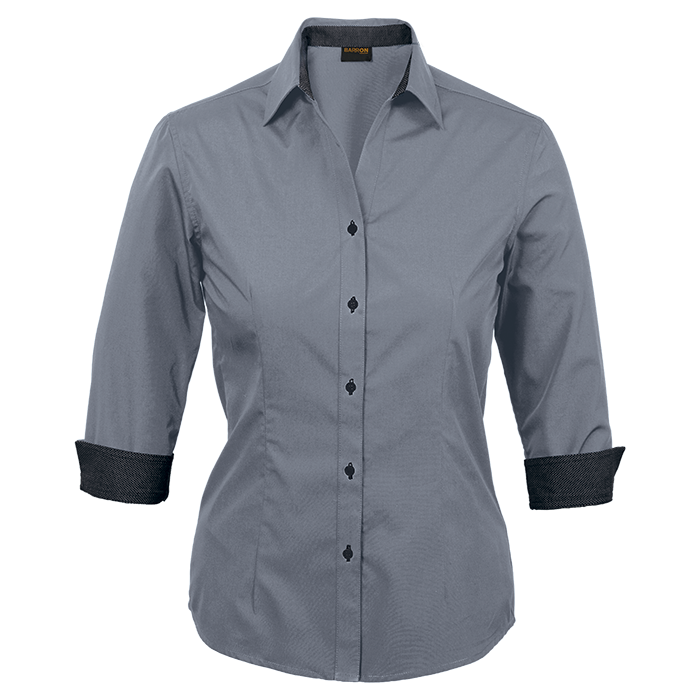 Ladies Saga Blouse Grey / SML / Regular - Shirts-Corporate