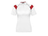 Ladies Score Golf Shirt - White Red Only-