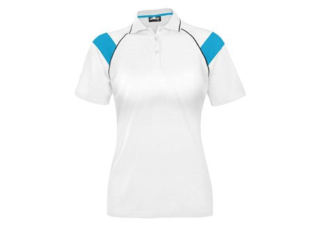 Ladies Score Golf Shirt - White Red Only-
