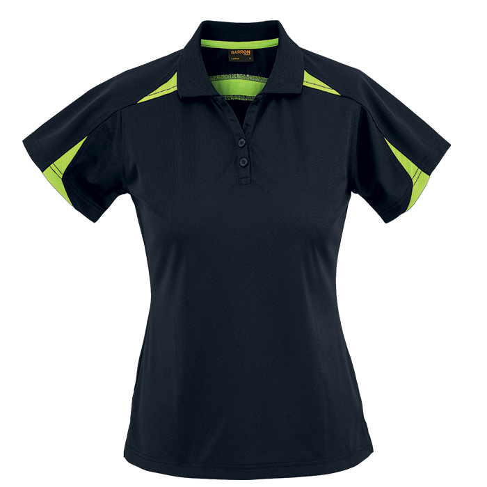 Ladies Solo Golfer Black/Lime / LAR / Last Buy - Golf Shirts