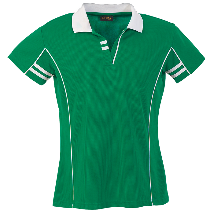 Ladies Spirit Golfer Green/White / SML / Last Buy - Golf Shirts