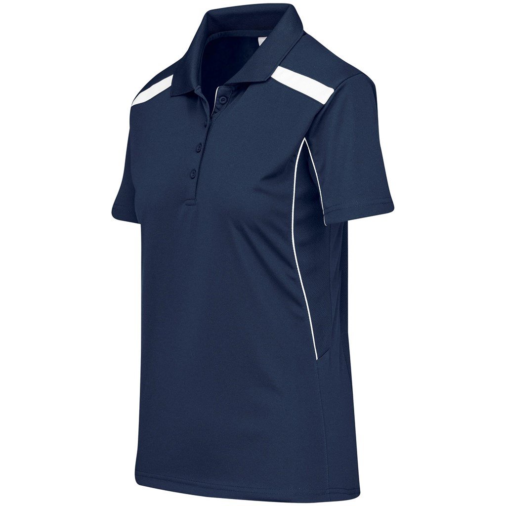 Ladies United Golf Shirt - White Navy
