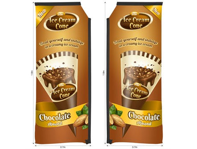 Legend 2m Sublimated Telescopic Double-Sided Flying Banner Skin-Banners