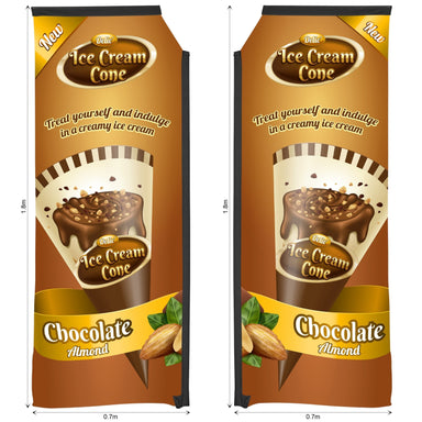 Legend 2m Sublimated Telescopic Double-Sided Flying Banner Skin-Banners