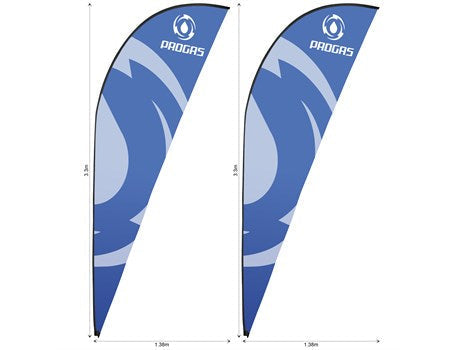Legend 3m Sublimated Sharkfin Flying Banner Skin (Set Of 2)-Banners