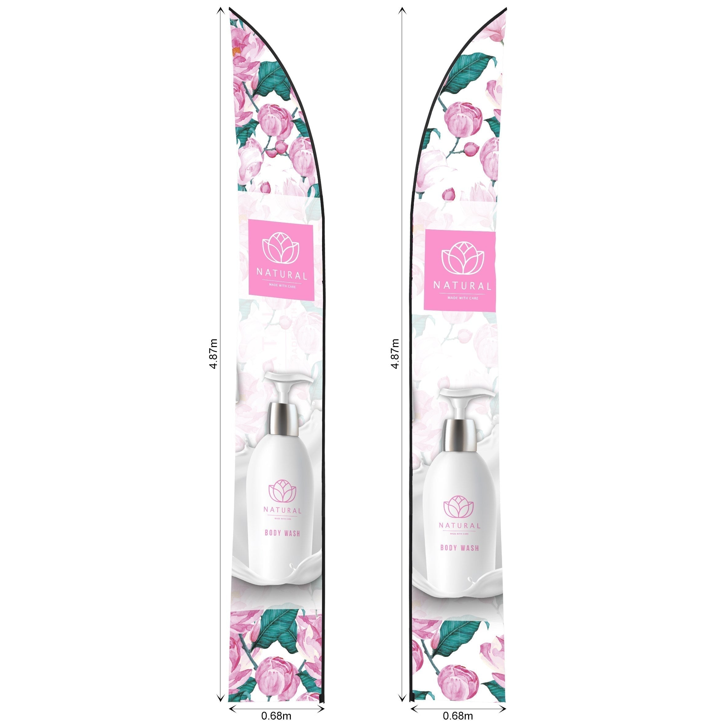 Legend 4m Sublimated Arcfin Double-Sided Flying Banner Skin-Banners