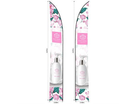 Legend 4m Sublimated Arcfin Double-Sided Flying Banner Skin-Banners