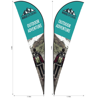 Legend 4m Sublimated Sharkfin Double-Sided Flying Banner Skin-Banners