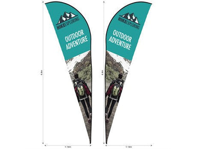 Legend 4m Sublimated Sharkfin Double-Sided Flying Banner Skin-Banners