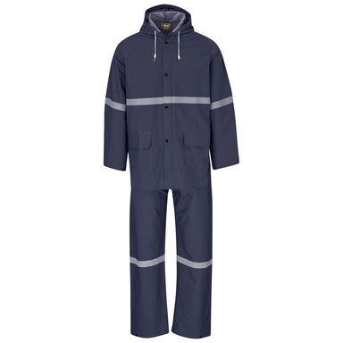 Light Duty Tornado Hi-Viz Reflective Rubberised Rainsuit - Navy S / NAVY - Rainwear