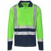 Long Sleeve Surveyor Two-Tone Hi-Viz Golf Shirt S / LIME - Shirts