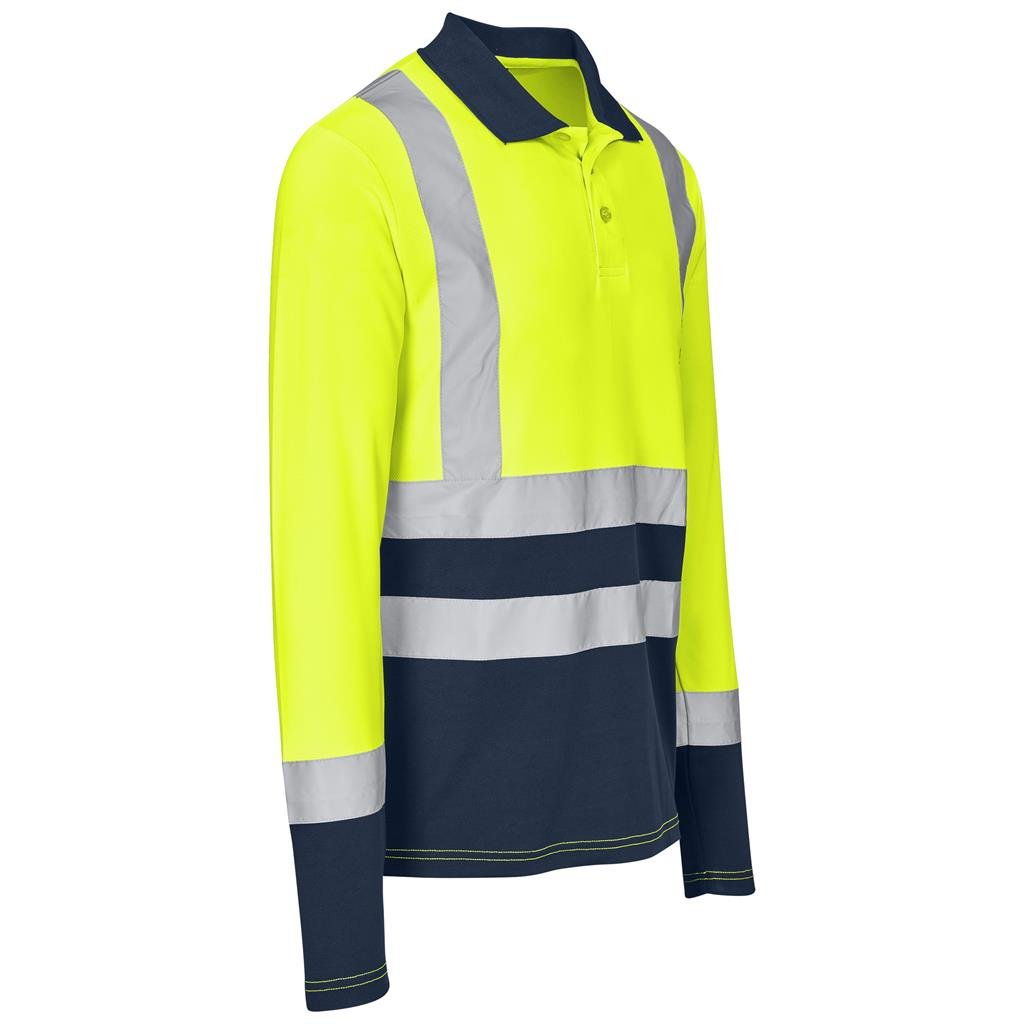 Long Sleeve Surveyor Two-Tone Hi-Viz Golf Shirt - Shirts