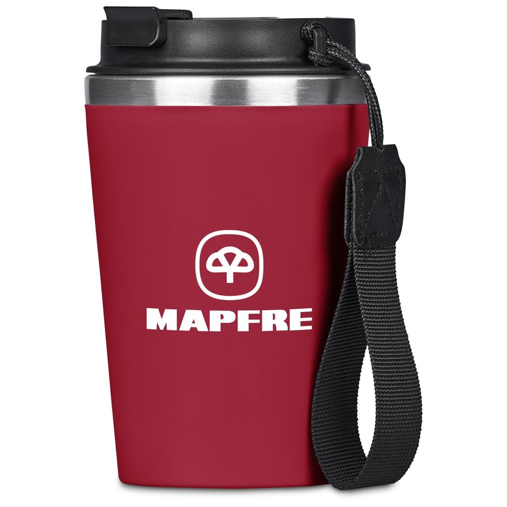 Luca Stainless Steel & Plastic Double-Wall Tumbler – 350ml RED - Travel Mugs and Tumblers,Drinkware