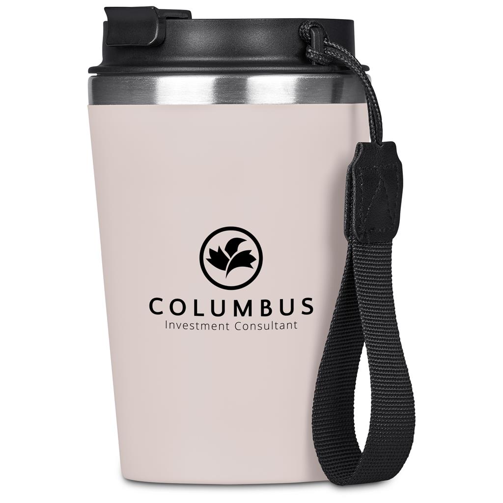 Luca Stainless Steel & Plastic Double-Wall Tumbler – 350ml CREAM - Travel Mugs and Tumblers,Drinkware