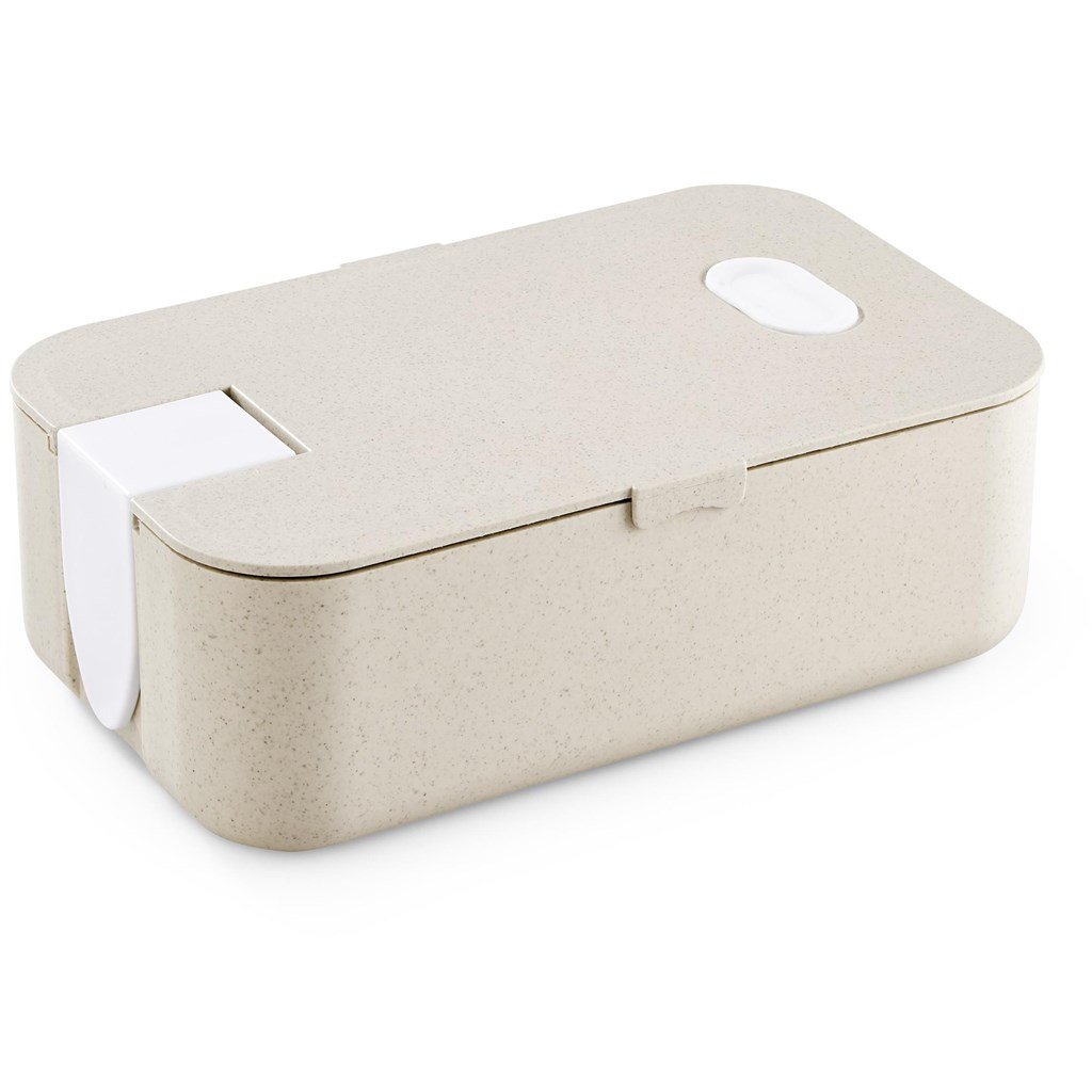 Machi Wheat Straw Lunch Box Solid White / SW