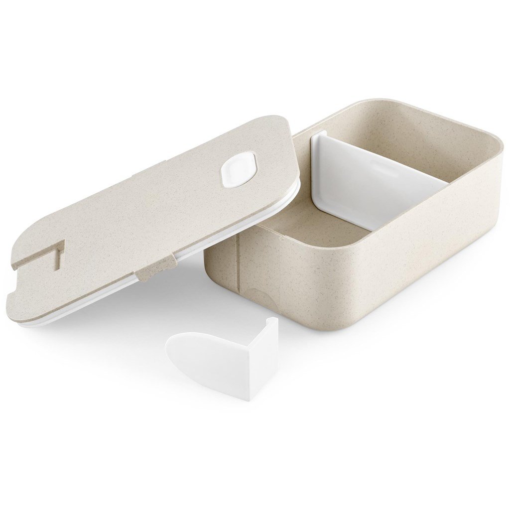 Machi Wheat Straw Lunch Box Solid White / SW