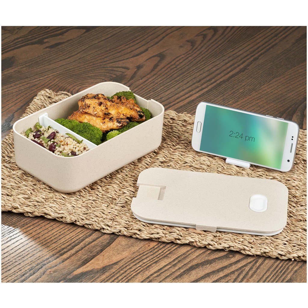 Machi Wheat Straw Lunch Box Solid White / SW