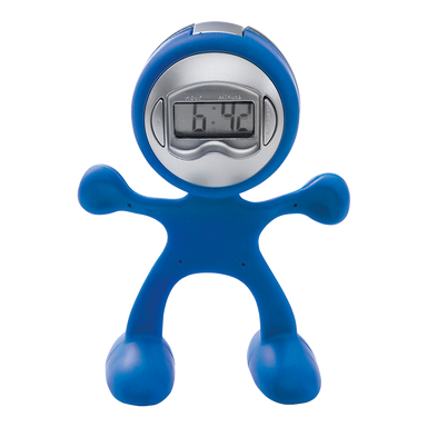 Man Shaped Alarm Clock with Memo Holder Cobalt / STD / Last Buy - Office Accessories