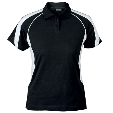 Maxima Golfer Ladies Black/White / XS / Regular - Golf Shirts