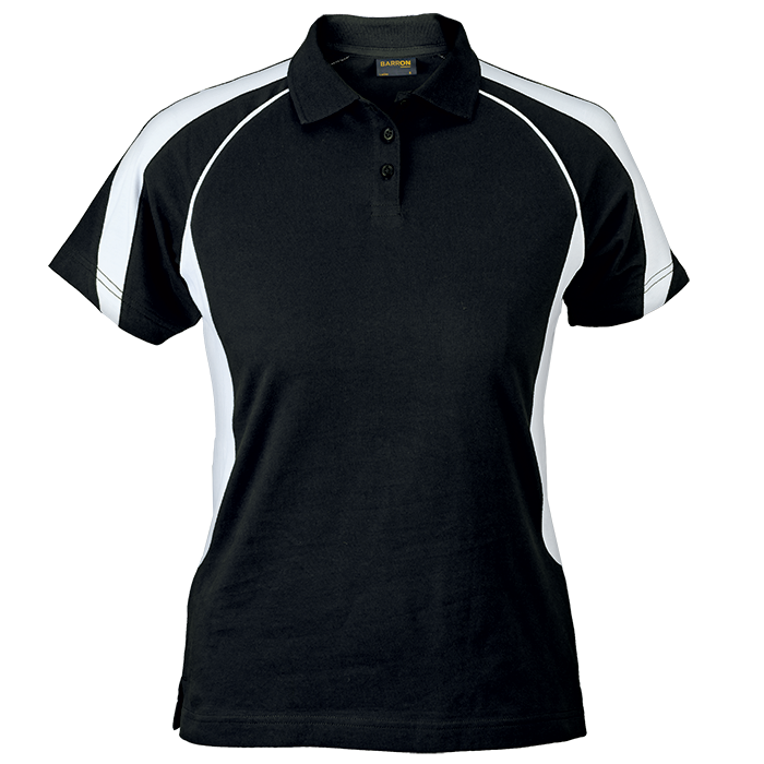 Maxima Golfer Ladies Black/White / XS / Regular - Golf Shirts