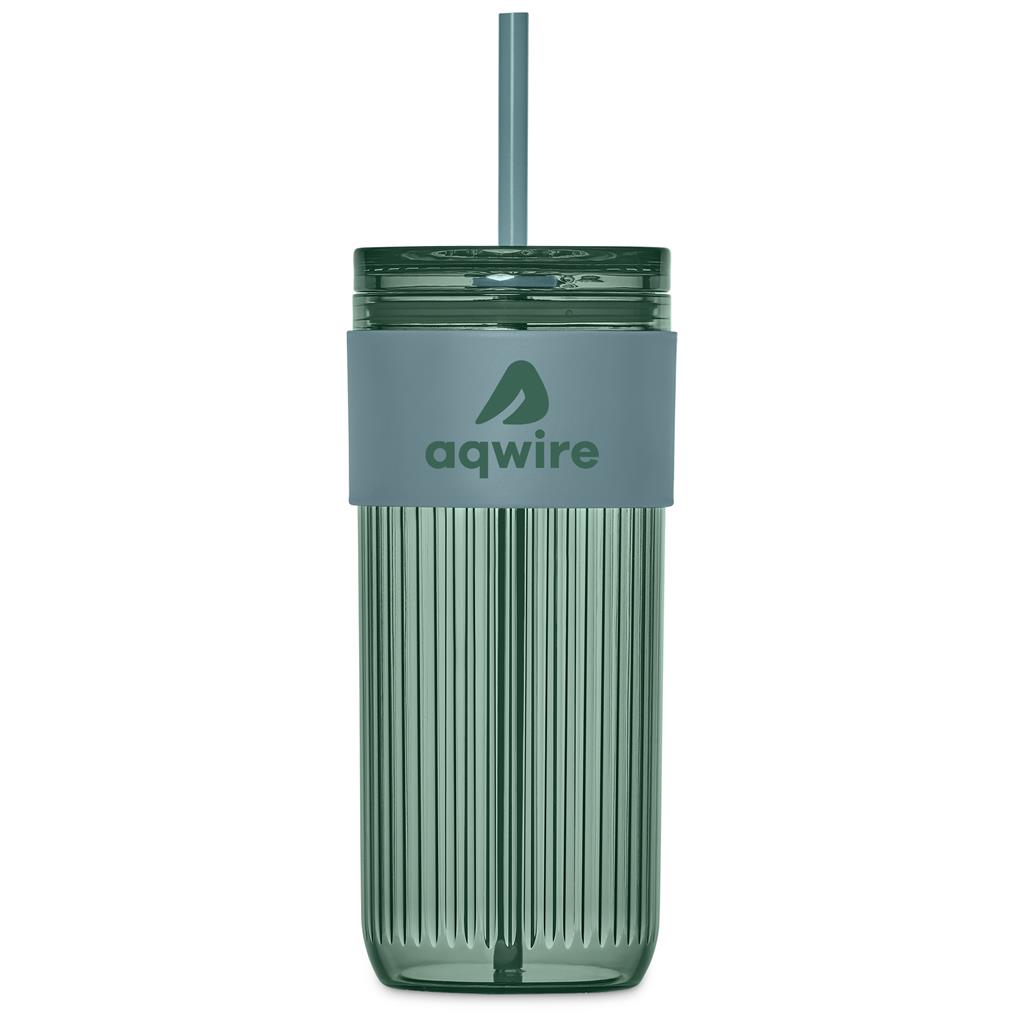 Mayfair Plastic Tumbler & Straw – 650ml DUSTY TEAL - Drinkware,Travel Mugs and Tumblers,Drinkware