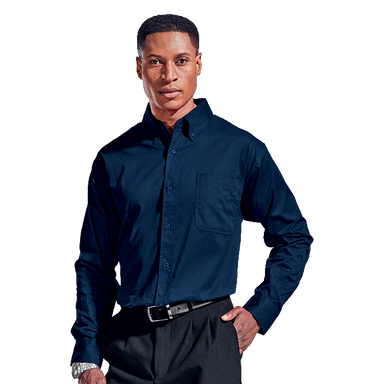 Mens Brushed Cotton Twill Lounge Long Sleeve - Shirts-Corporate