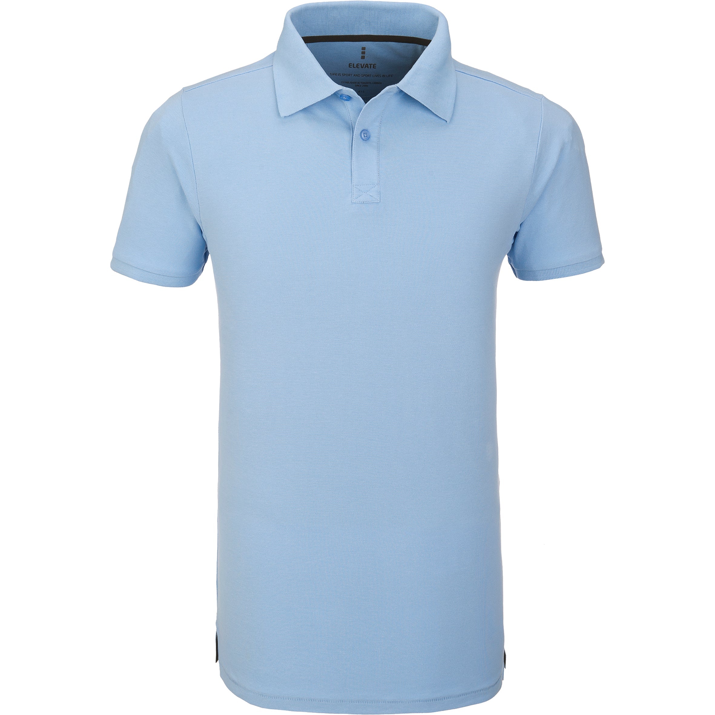 Mens Calgary Golf Shirt - Black Only-2XL-Light Blue-LB