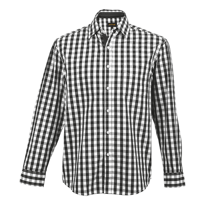 Mens Cedar Lounge Long Sleeve Black/White / SML / Regular - Shirts-Corporate