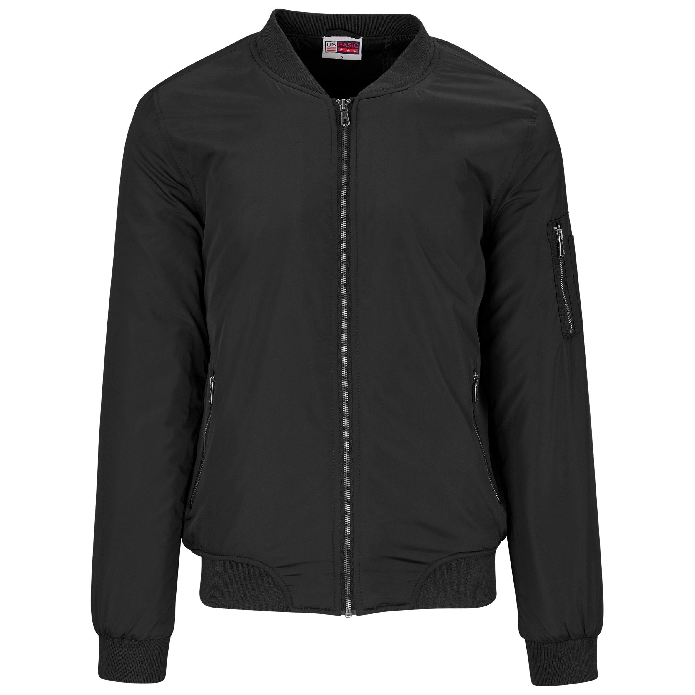 Mens Crusader Bomber Jacket-Coats & Jackets-2XL-Black-BL