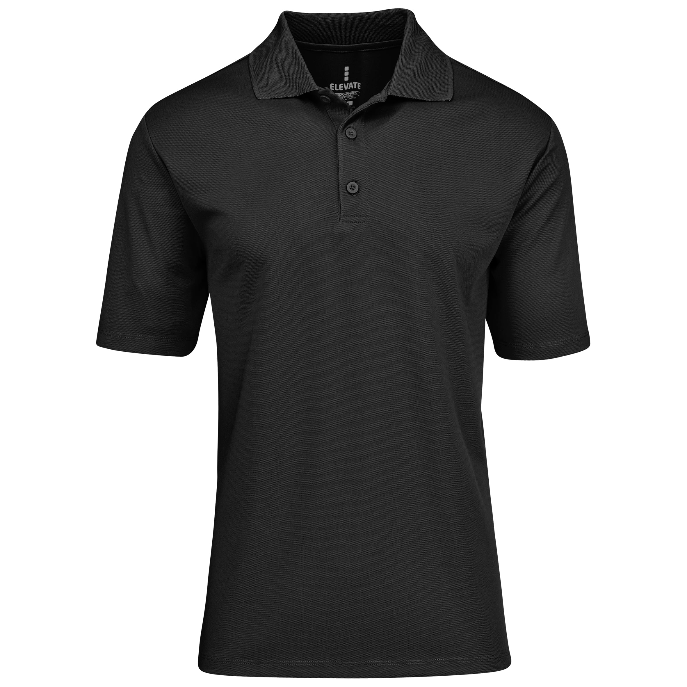 Mens Edge Golf Shirt-L-Black-BL
